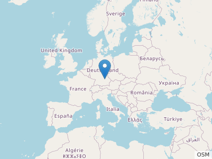 Locations where Sciurumimus fossils were found.