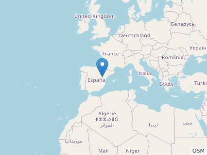 Locations where Camarillasaurus fossils were found.