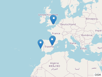 Locations where Suchosaurus fossils were found.