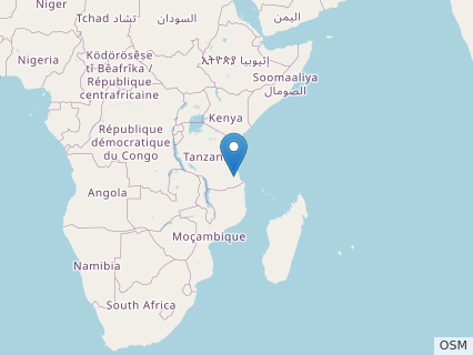 Locations where Ostafrikasaurus fossils were found.