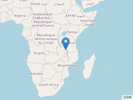 Locations where Malawisaurus fossils were found.