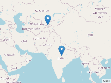 Locations where Coeluroides fossils were found.