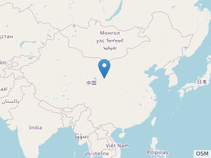 Locations where Lanzhousaurus fossils were found.