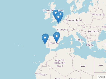 Locations where Dacentrurus fossils were found.